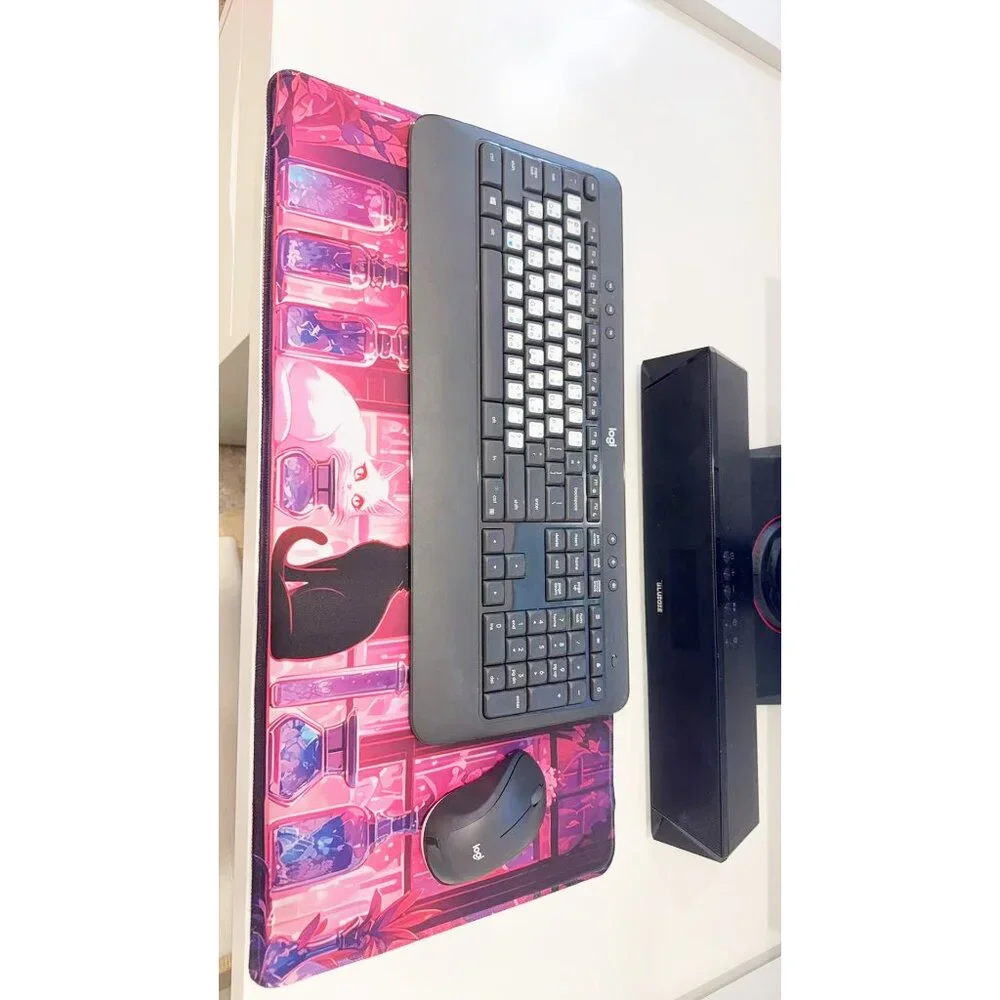 Magical Black Cat & Potion Shop Extended Mouse Pad Anti-slip Desk Mat